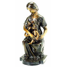 Мать с детьми бронзовая статуя BS097A